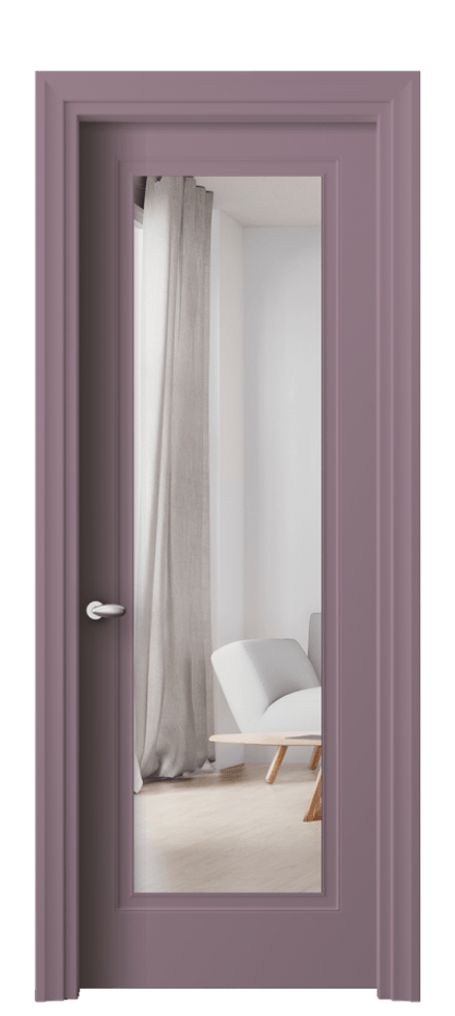 Межкомнатная дверь Эссе 8503 Матовый белоснежный Двустороннее зеркало, триплекс Цена 81799 ₽ | Volhovec