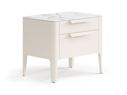 Мебель Тумба прикроватная Piega 2 ящика. Цвет Матовый бежево-серый. Материал Гладкая эмаль. Коллекция Тумба прикроватная Piega 2 ящика. Фото. Мебель Тумба прикроватная Piega 2 ящика. Цвет Матовый бежево-серый. Материал Гладкая эмаль. Коллекция Тумба прикроватная Piega 2 ящика. Картинка.