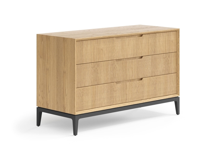 Мебель Комод Пьега 3 ящика. Цвет Дуб соломенный матовый. Материал Массив дуба матовый. Коллекция Комод Пьега 3 ящика. Картинка.
