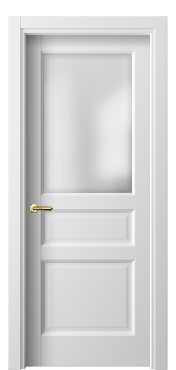 Дверь межкомнатная 1432 БШ САТ. Цвет Белый шёлк. Материал Ciplex ламинатин. Коллекция Galant. Картинка.