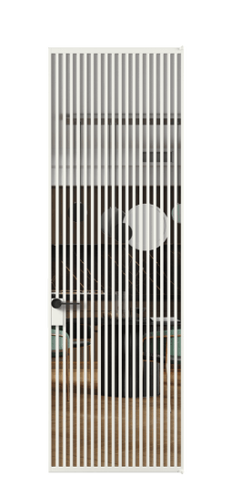 Дверь межкомнатная АЛПЛ040.06 АССР Crystalvision. Цвет Алюминий светло-серый. Материал Алюминий в эмали. Коллекция Формато. Картинка.