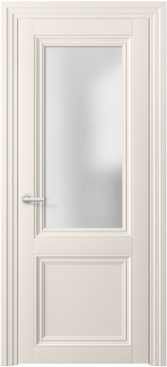 Дверь межкомнатная 2524 ПЭКБ САТ. Цвет ПЭТ кремово-белый. Материал ПЭТ. Коллекция Centro. Картинка.