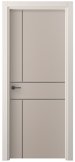 Дверь межкомнатная 4209 ПЭСК. Цвет ПЭТ серо-коричневый . Материал ПЭТ. Коллекция Freedom. Картинка.