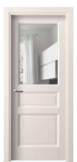 Дверь межкомнатная 1432 ПЭКБ ПРОЗ. Цвет ПЭТ кремово-белый. Материал ПЭТ. Коллекция Galant. Картинка.