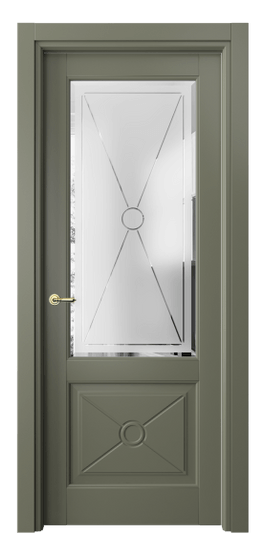 Межкомнатная дверь 6362 БОТ Сатинированное стекло с гравировкой и фацетом. Цвет Бук оливковый тёмный. Материал Массив бука эмаль. Коллекция Toscana Litera. Фото. Дверь межкомнатная 6362 БОТ Сатинированное стекло с гравировкой и фацетом. Цвет Бук оливковый тёмный. Материал Массив бука эмаль. Коллекция Toscana Litera. Картинка.