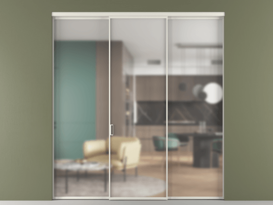 Алюминевая перегородка vn1+2_01 Matelux Crystalvision БЕЛ. Цвет Алюминий Белый. Материал Алюминий. Коллекция Перегородка Формато внутри проёма 3 створки. Картинка.