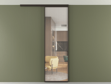 Перегородка Formato вдоль стены на потолок одностворчатая