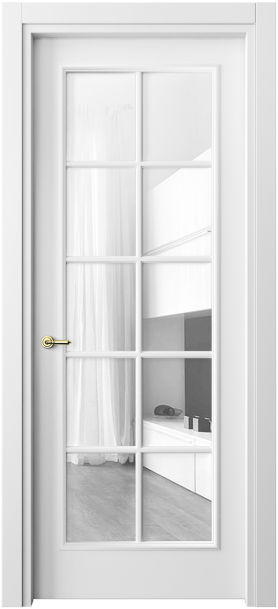 Межкомнатная дверь 8102 МБЛ Прозрачное стекло. Цвет Матовый белоснежный. Материал Гладкая эмаль. Коллекция Paris. Фото. Дверь межкомнатная 8102 МБЛ Прозрачное стекло. Цвет Матовый белоснежный. Материал Гладкая эмаль. Коллекция Paris. Картинка.